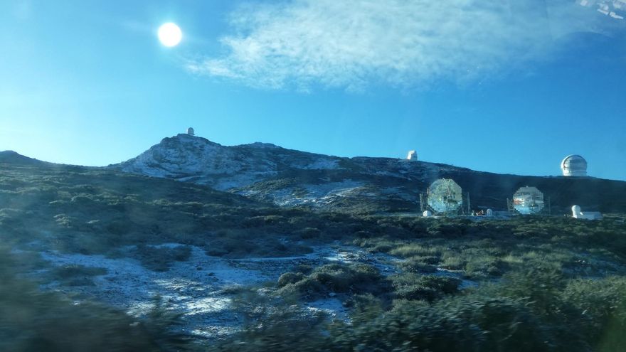 La Palma luce este sábado una capa de nieve