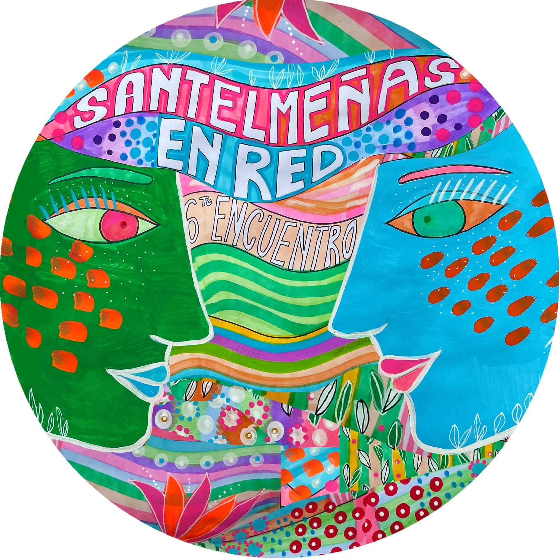 El pin del sexto encuentro presencial de Santelmeñas en red