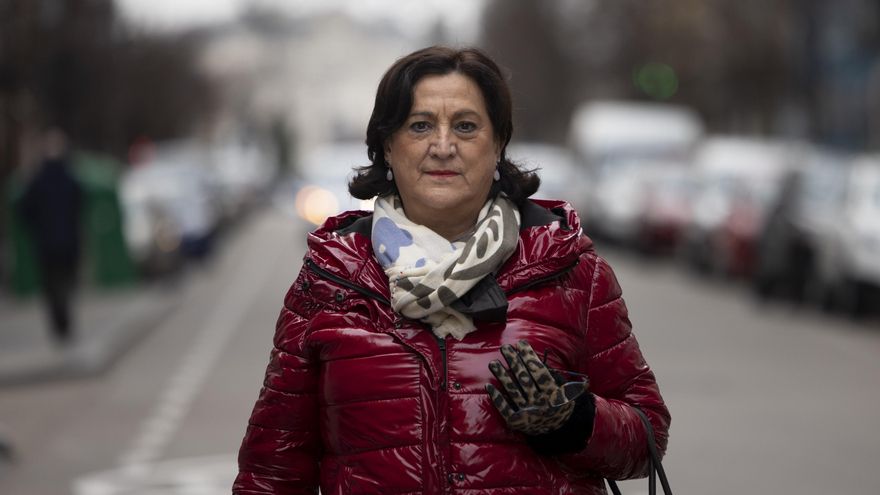 Rosario 'Chiruca' Peñalva, en las calles de Valladolid.