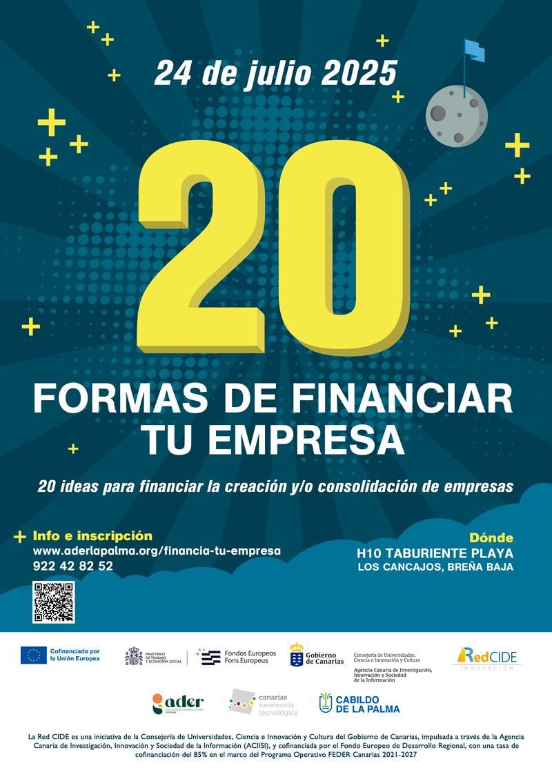 La Red CIDE y el Cabildo de La Palma organizan la jornada ’20 formas de financiar tu empresa’.
