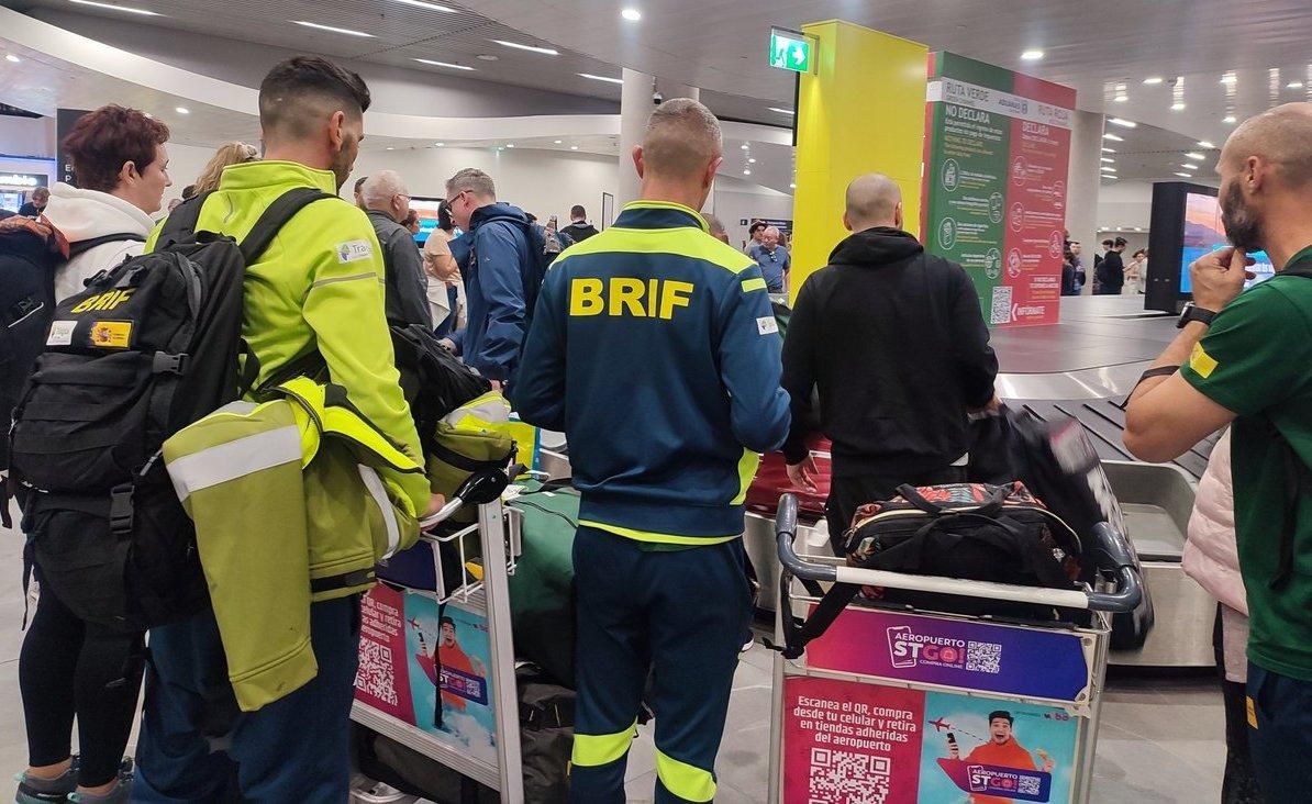 Llegada a Chile de los brigadistas de La Palma. BRIF LA PALMA