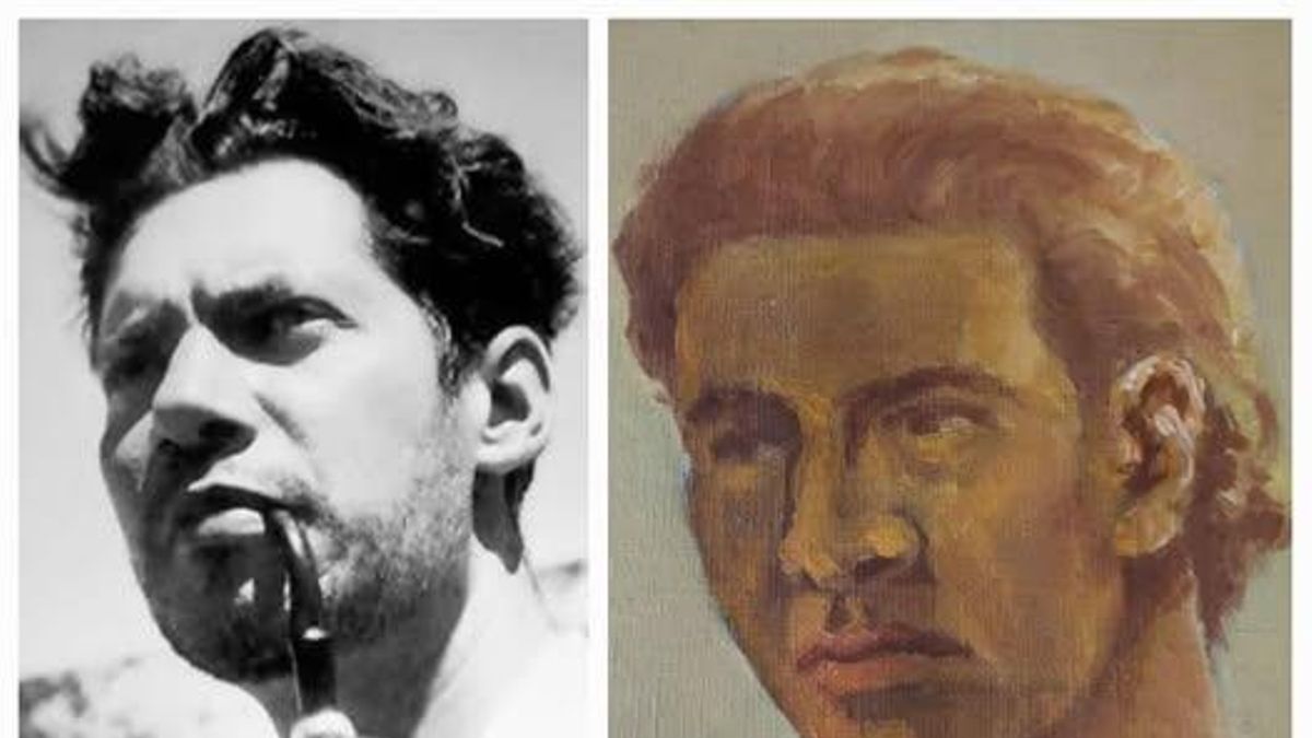 Autorretrato de González Suárez en los lienzos del ayuntamiento aridanense