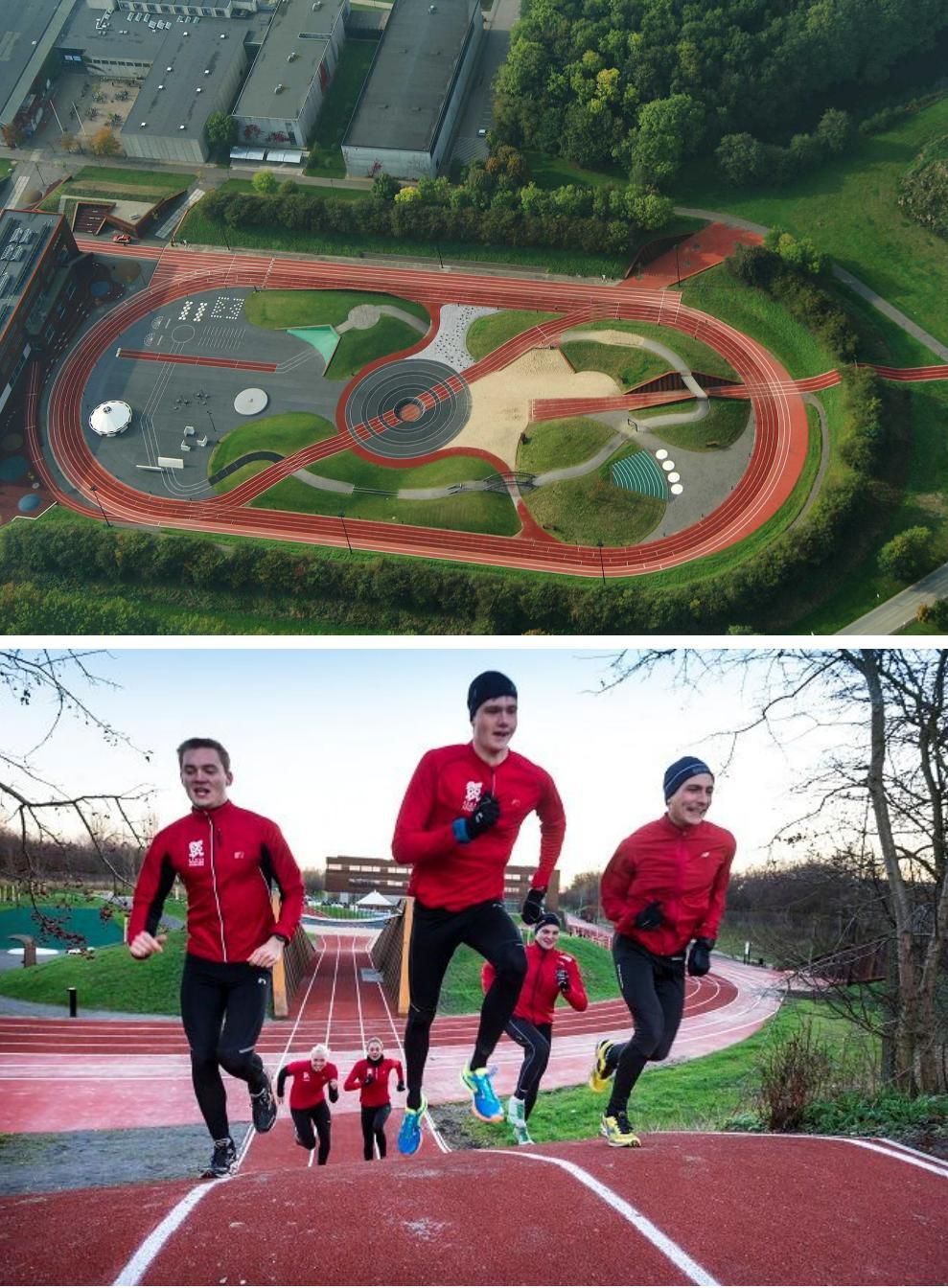 Pista de atletismo en rampa en Odense