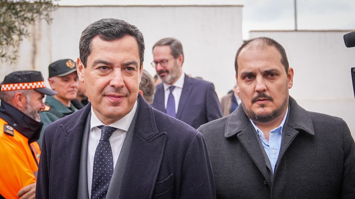 Juanma Moreno y Rafael Moreno, en Adamuz