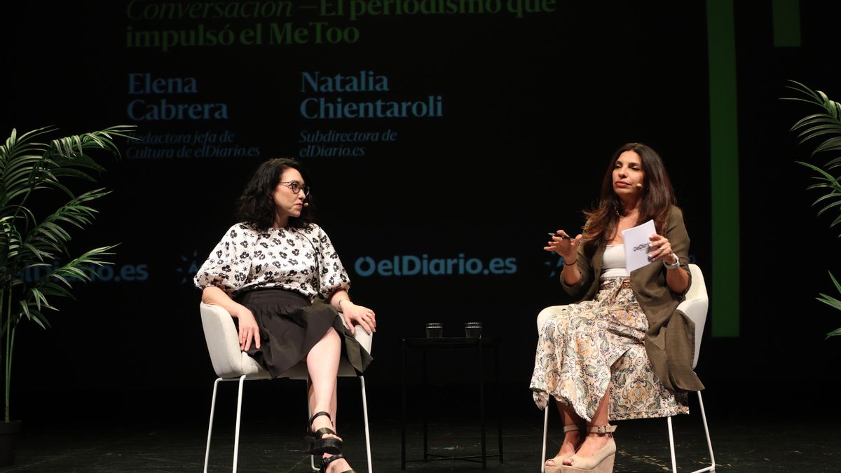 Elena Cabrera y Natalia Chientaroli, durante la charla en el Festival de las Ideas y de la Cultura de elDiario.es.