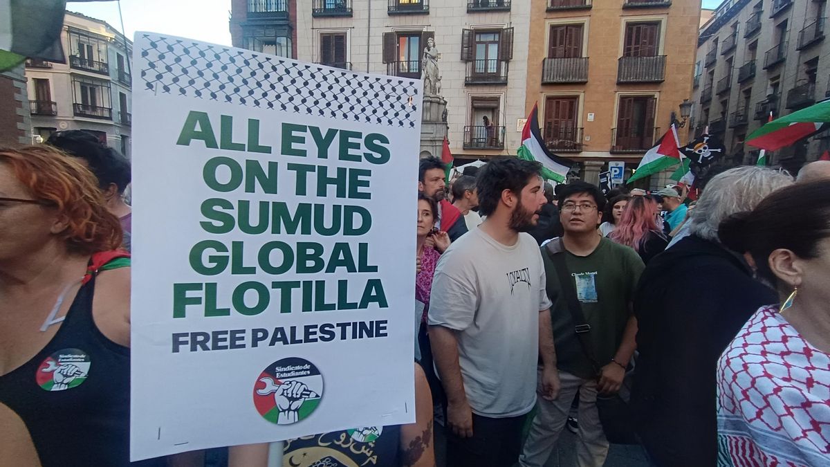 Manifestación por la flotilla en Madrid