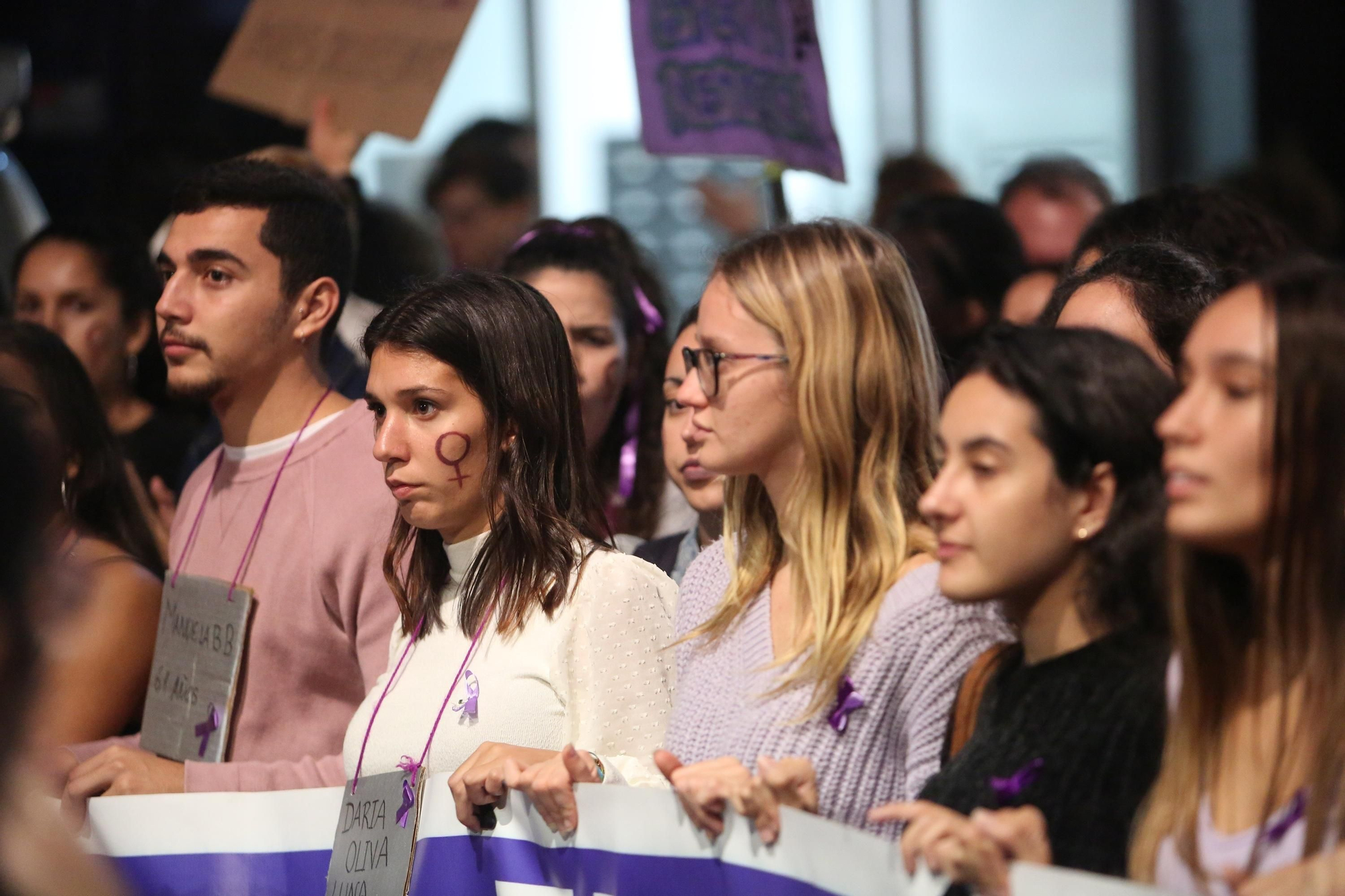 Movilización feminista en Las Palmas de Gran Canaria por el 25N. (Alejandro Ramos).