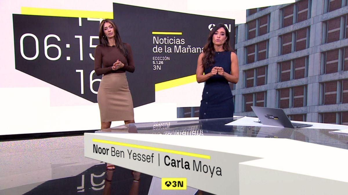 Noor Ben Yessef y Carla Moya, en 'Las noticias de la mañana'
