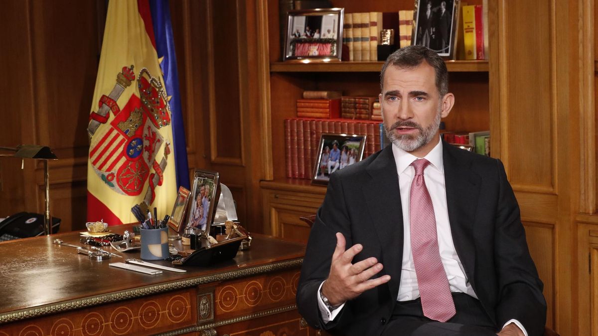 El rey Felipe VI durante el discurso de Navidad