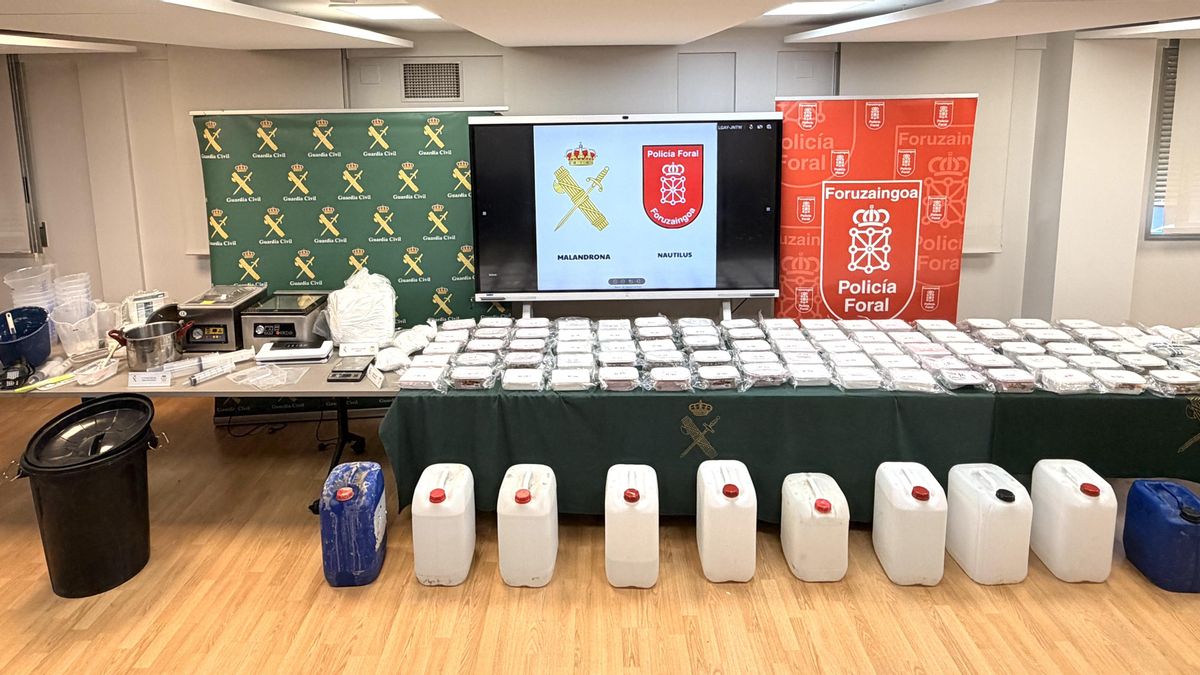 20 detenidos y 7,5 millones de euros: desarticulan el mayor laboratorio de estupefacientes hasta la fecha en Navarra