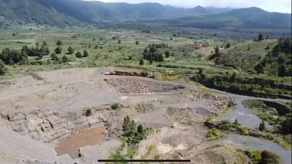 Zona de extracción de áridos en El Riachuelo.