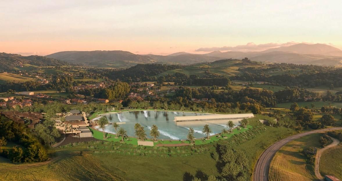 Infografía del futuro parque de surf en Villaverde de Pontones.