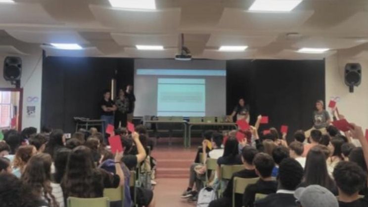 Image of the talk at IES Jorge Guillén