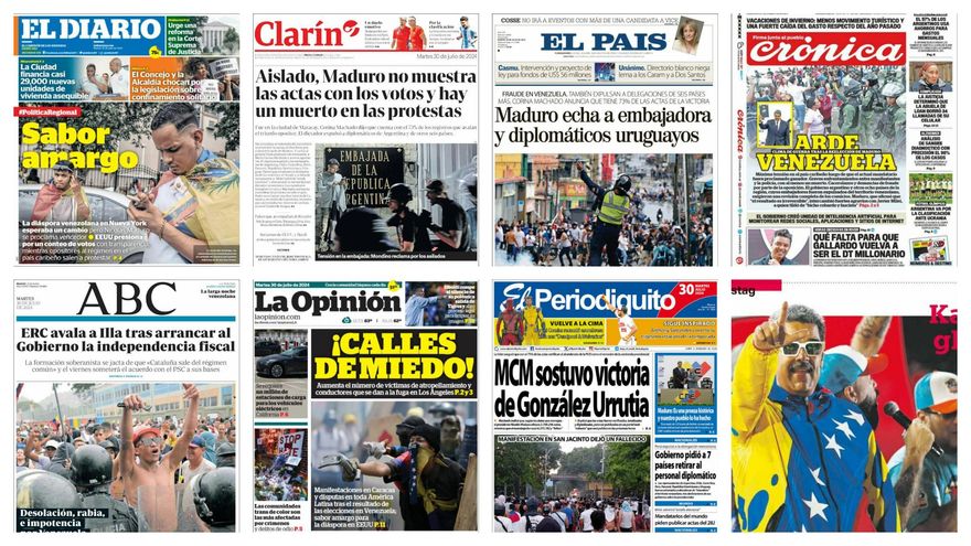 Las tapas de los diarios del mundo, con la crisis en Venezuela como eje