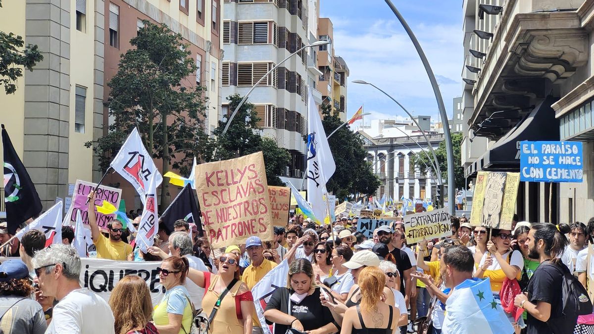 Manifestación del 20A en Santa Cruz de Tenerife.
