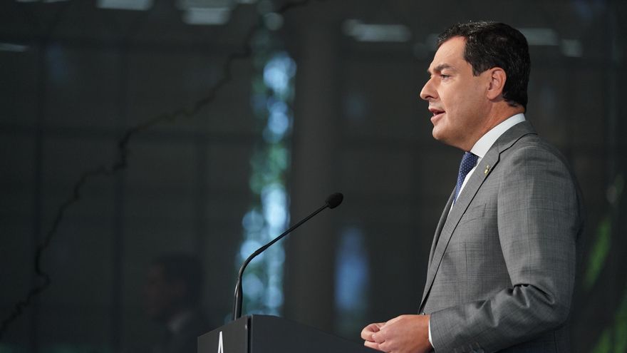 El presidente de la Junta de Andalucía, Juanma Moreno