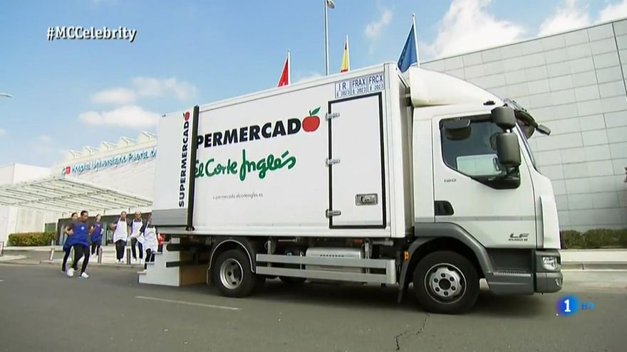 El camión, a las puertas del hospital