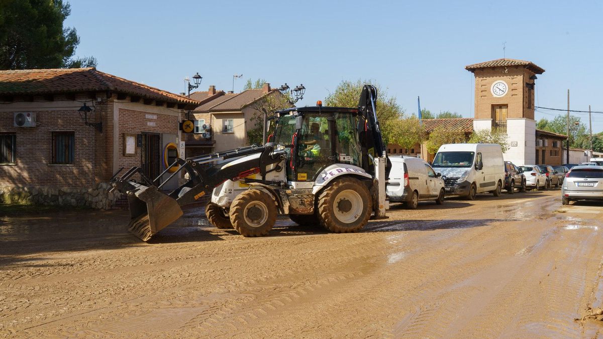 Inundaciones en Valdeaveruelo, Guadalajara, el 3 de julio de 2025