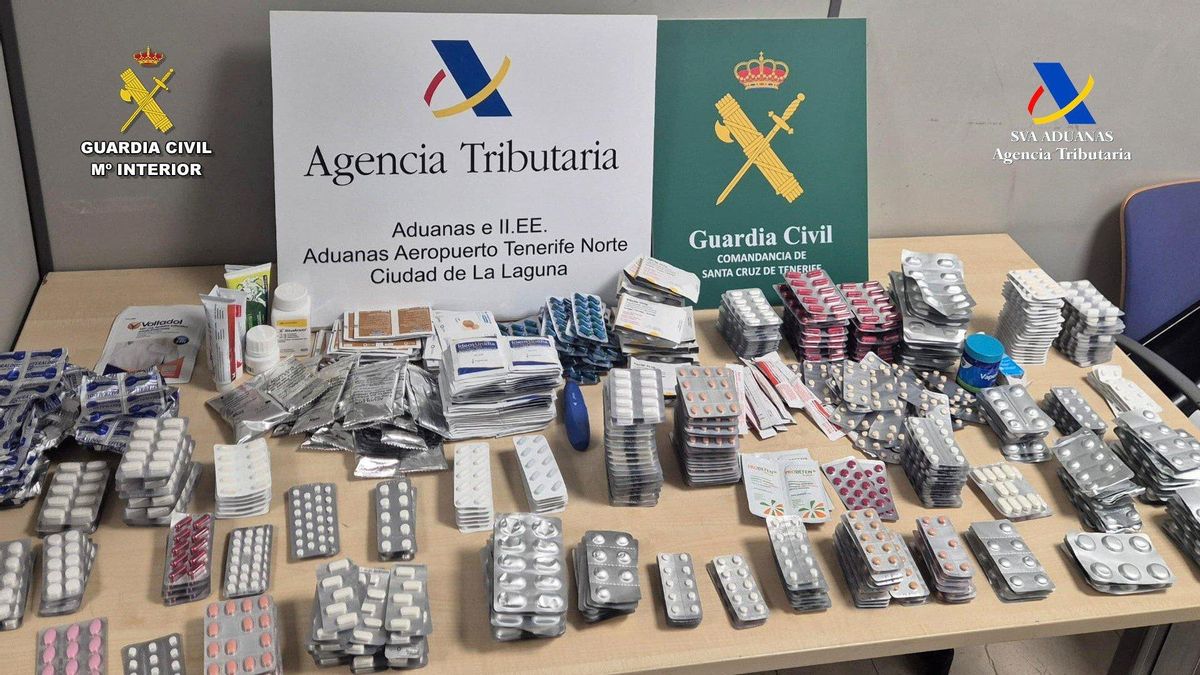 Intervenidos 70.000 medicamentos en una veintena de maletas facturadas en el Aeropuerto Tenerife Norte