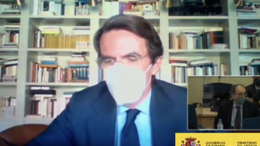 José María Aznar declara en el juicio de la caja B.