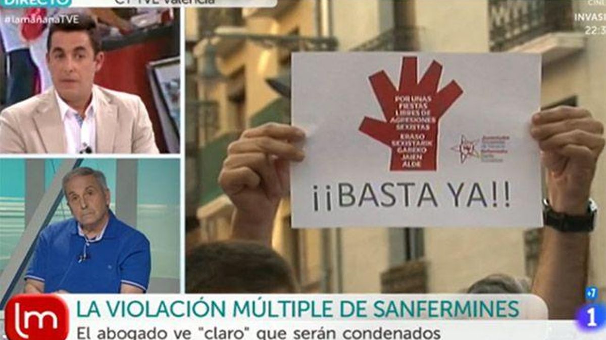 Incendiarias opiniones de un tertuliano en TVE sobre la violación de Sanfermines