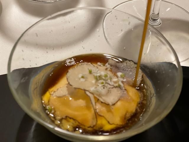 Sopa de Cebolla, flan roto y trufa