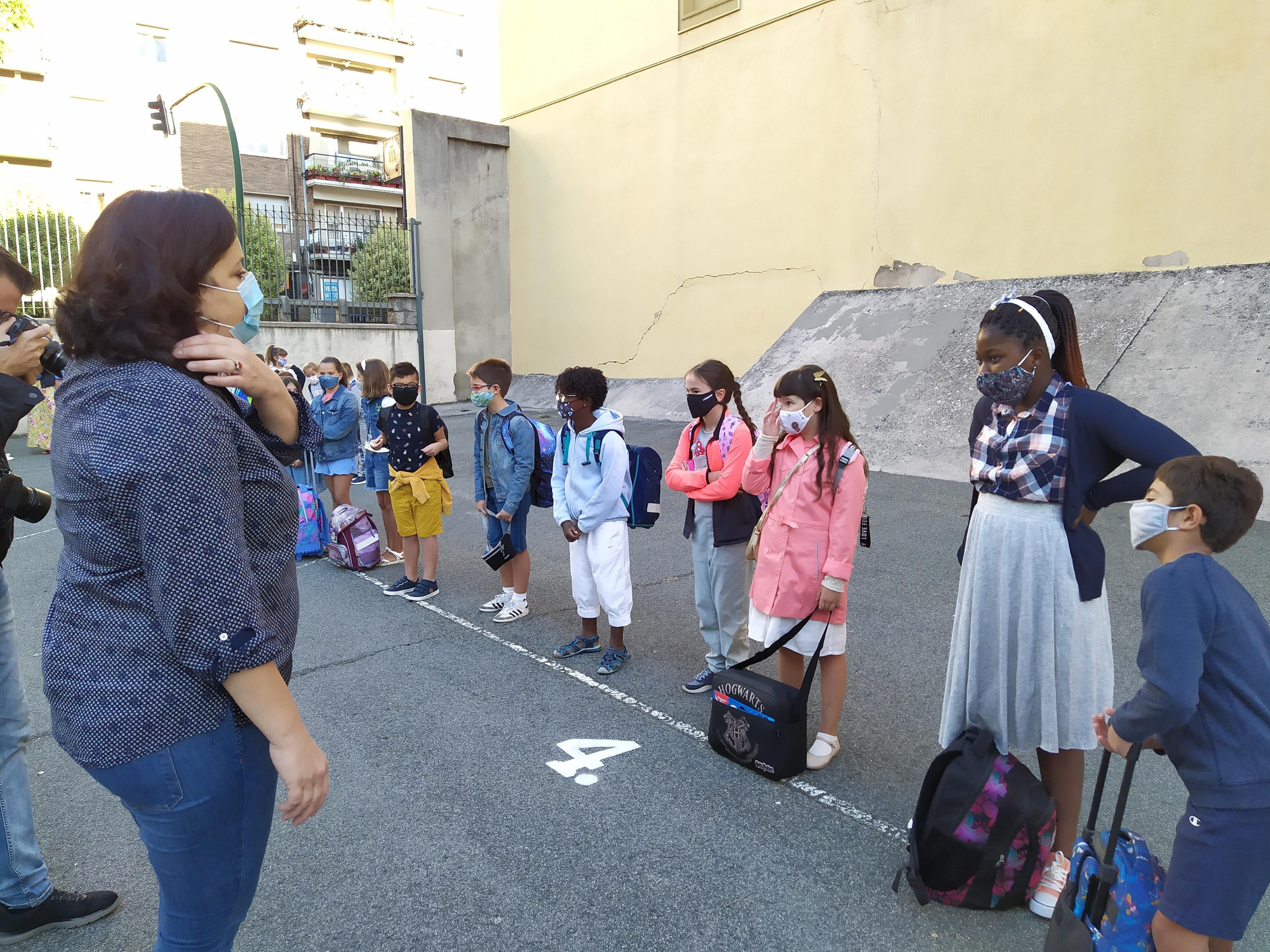 Vuelta a las aulas en el Colegio Público Paderborn de Pamplona