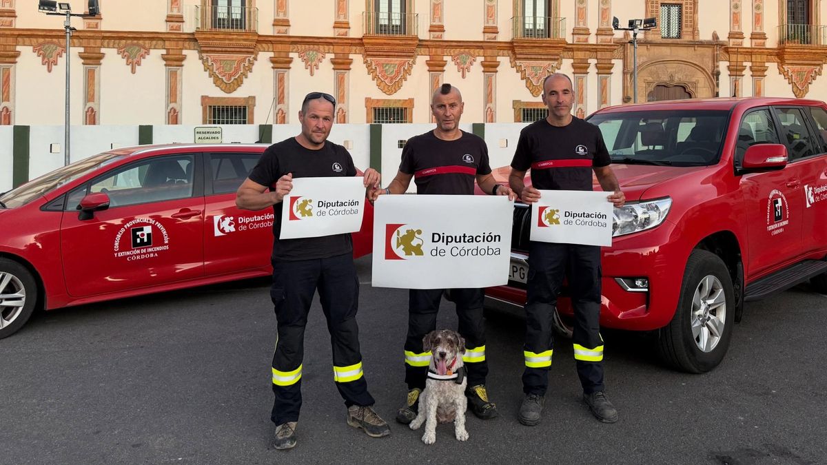 Tres bomberos y un guía canino de Córdoba parten hacia Venezuela para colaborar en tareas de rescate