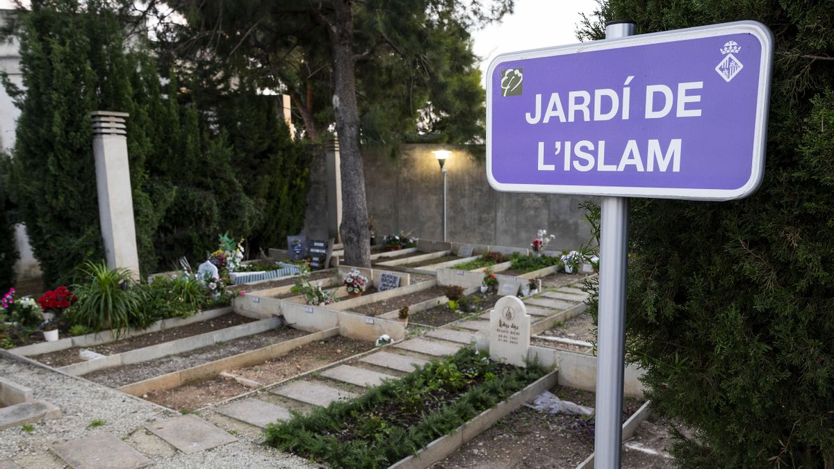 Imagen del Jardí de l'islam, la única parcela habilitada en Balears para enterrar conforme al rito islámico