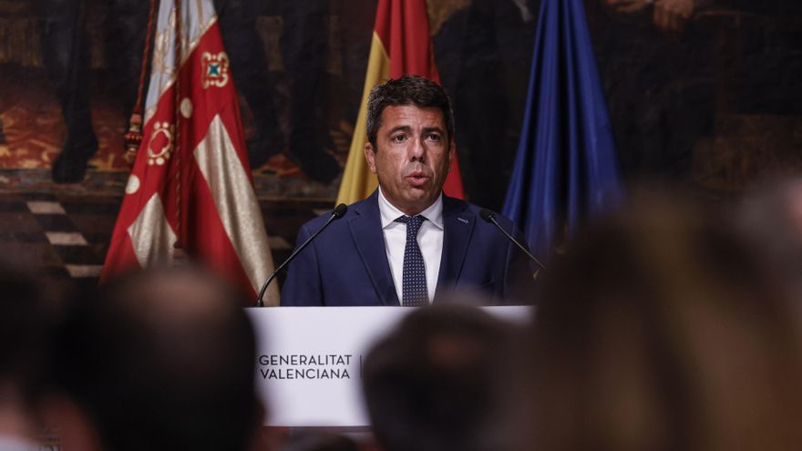 El president de la Generalitat, Carlos Mazón, en el Palau de la Generalitat, a 30 de junio de 2025, en Valencia, Comunidad Valenciana (España).
