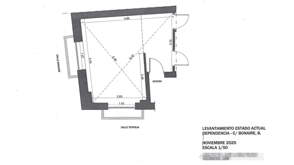 Plano del reservado de El Ventorro donde comieron Mazón y Vilaplana