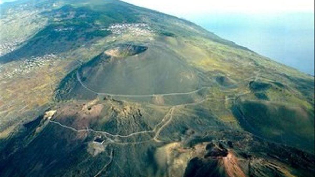 Foto área de volcanes de La Palma