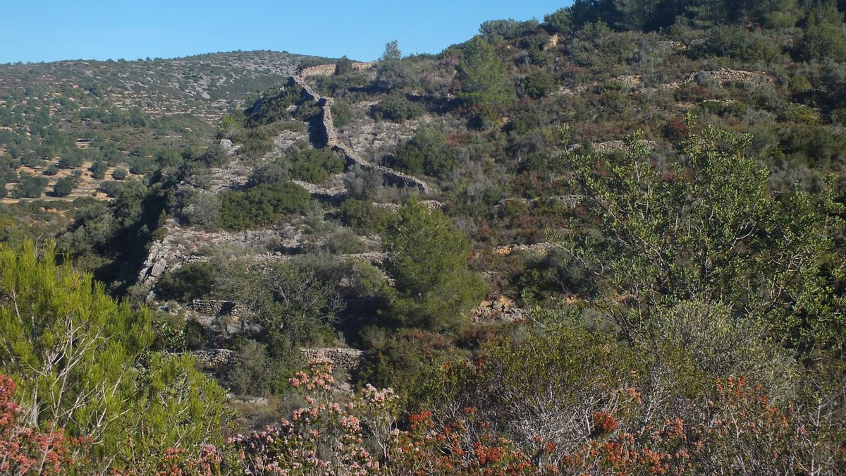 Parapet de la posició franquista del Rajolar.