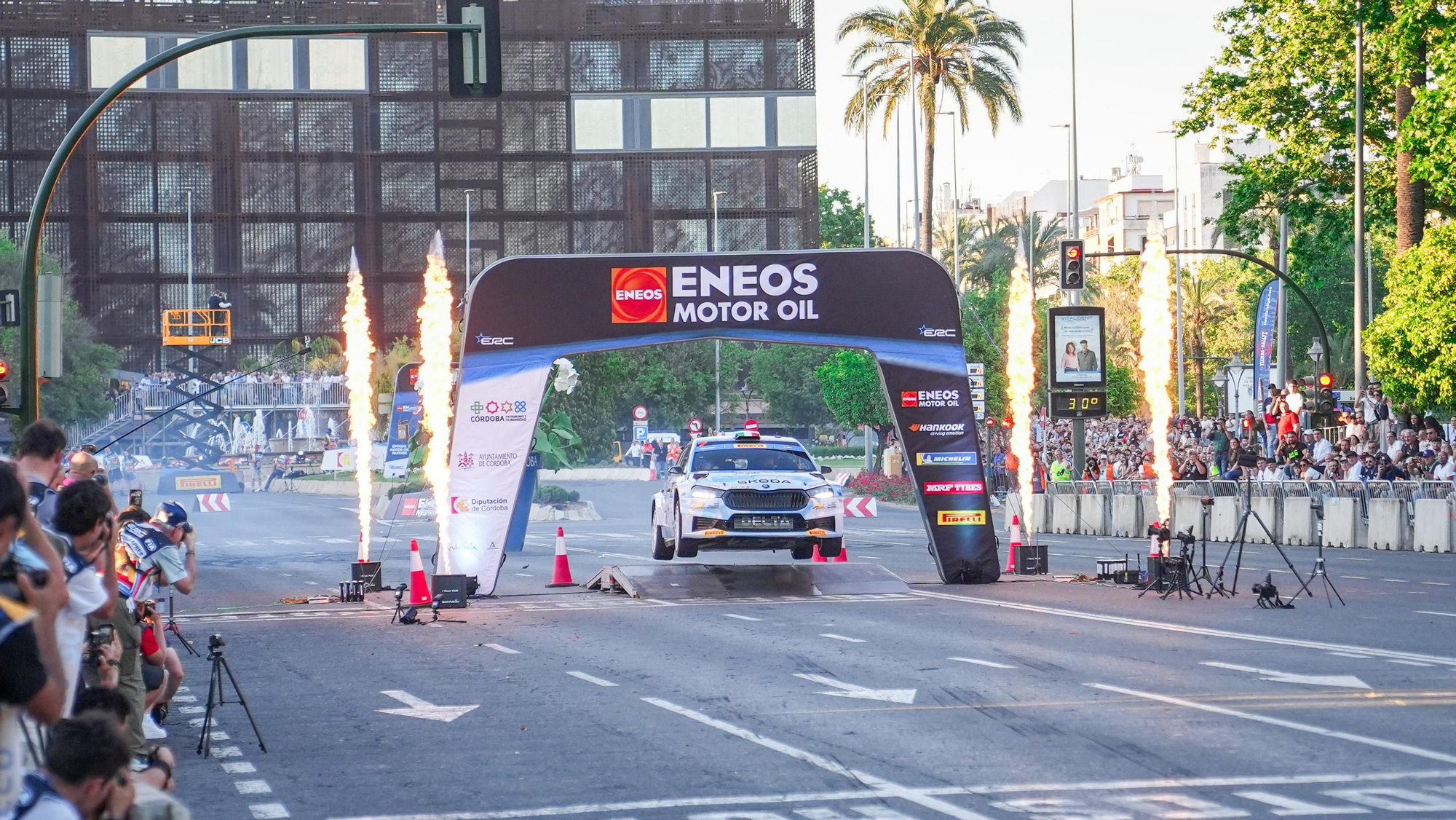 Tramo urbano del Rally Sierra Morena