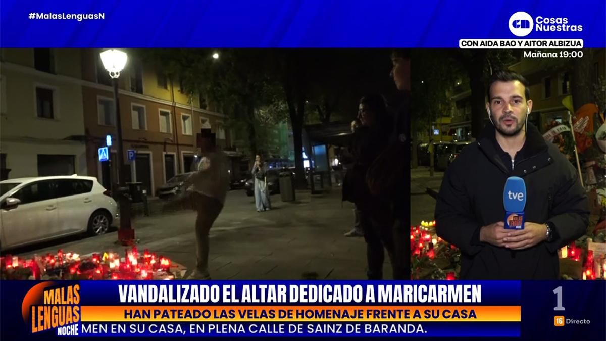 'Malas lenguas' denuncia un acto vandálico contra el altar dedicado a Maricarmen y un ataque de sus autores