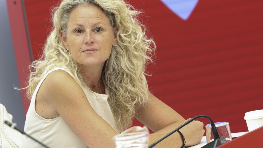 Montse Mínguez, portavoz de la Ejecutiva Federal del PSOE