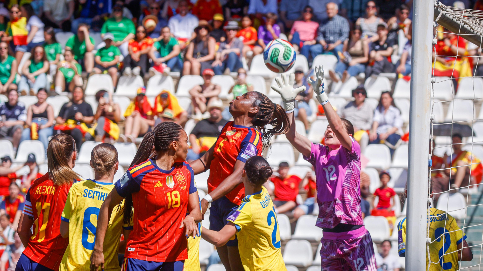 El partido de la selección femenina España - Ucrania