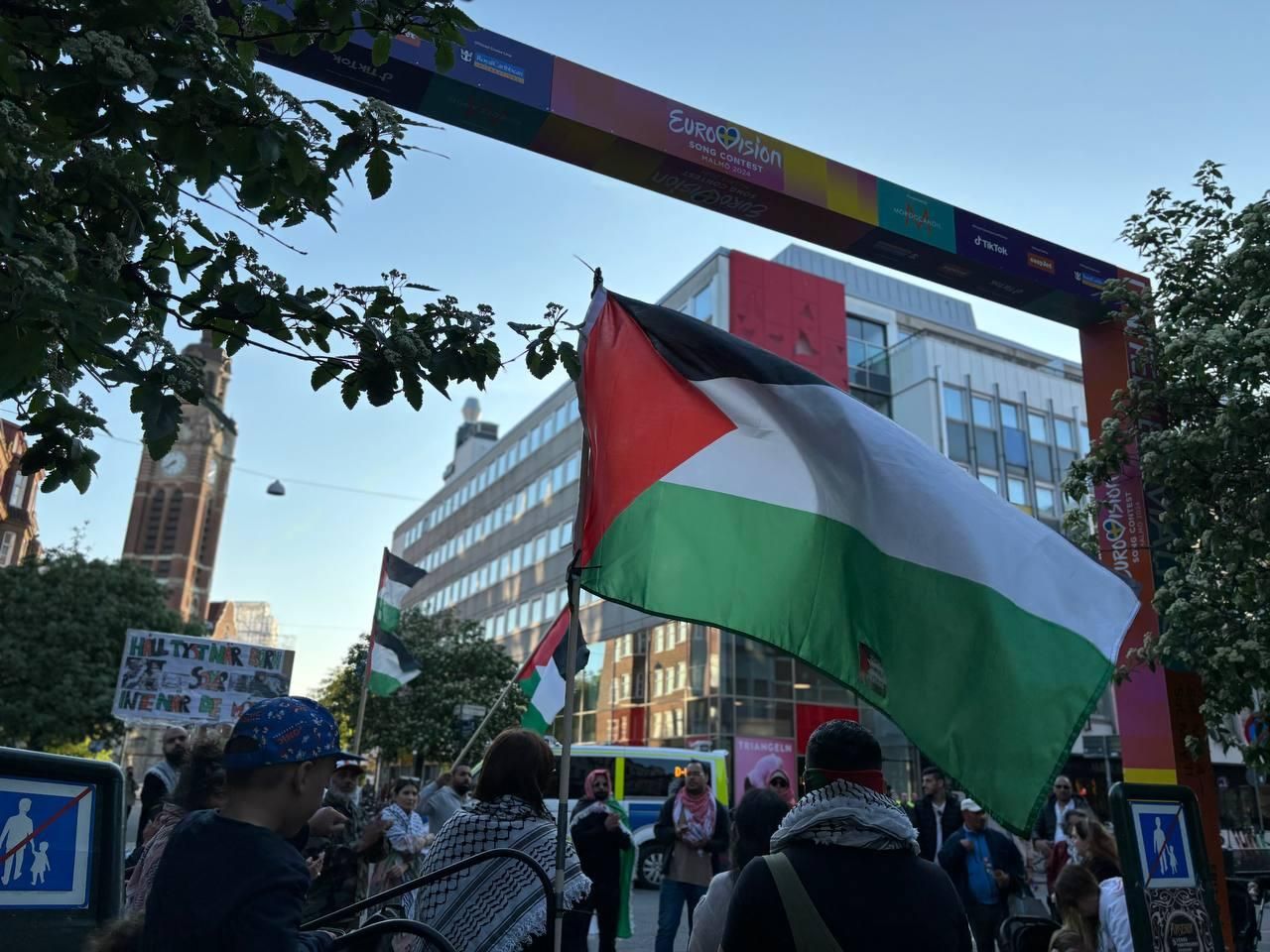 Imagen de la concentración en favor de Palestina en Malmö