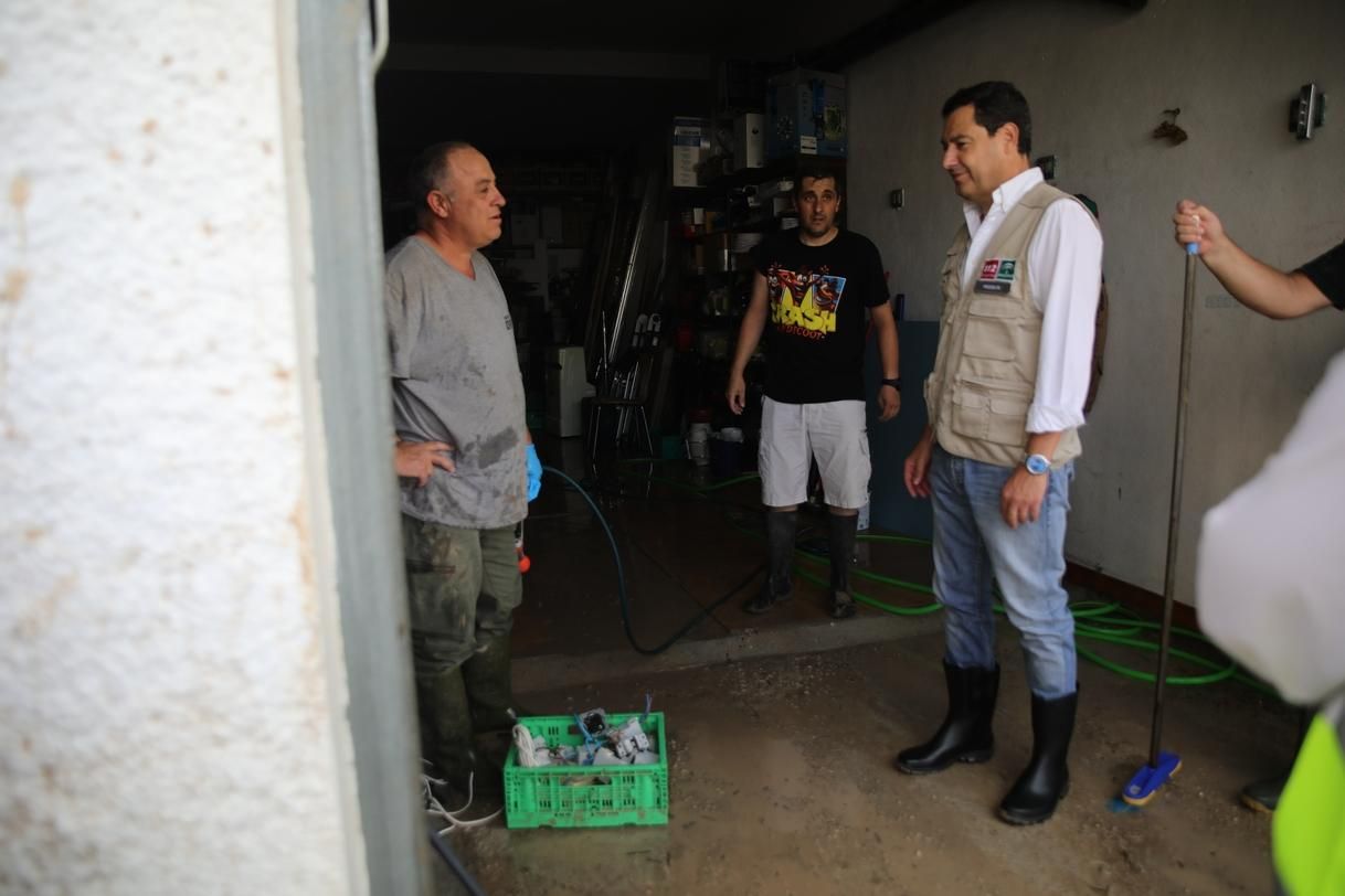 Moreno anuncia que ha dado instrucciones para poner en marcha ayudas para cubrir los efectos del temporal