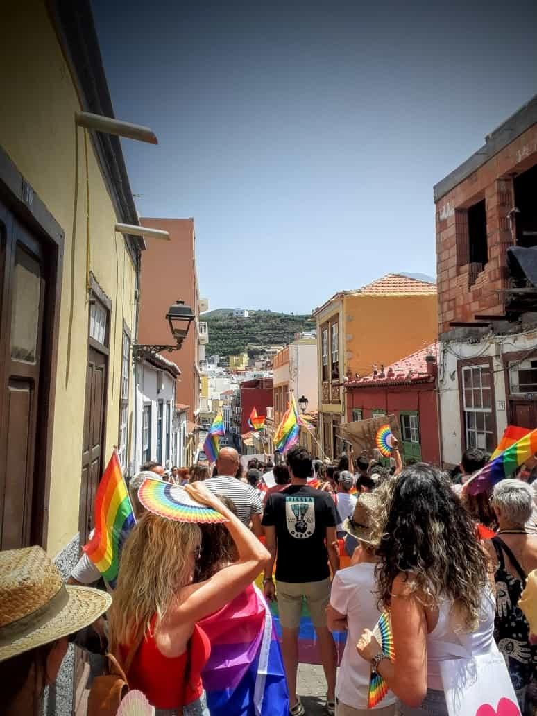 La marcha discurrió por las calles céntricas de Tazacorte. LA PALMA AHORA