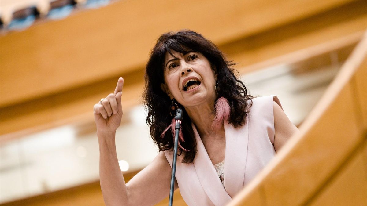 La ministra Ana Redondo, en una intervención en el Senado.