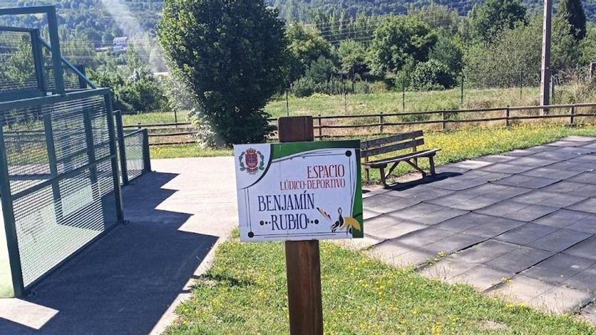Espacio dedicado a Benjamín Rubio en Villablino. 