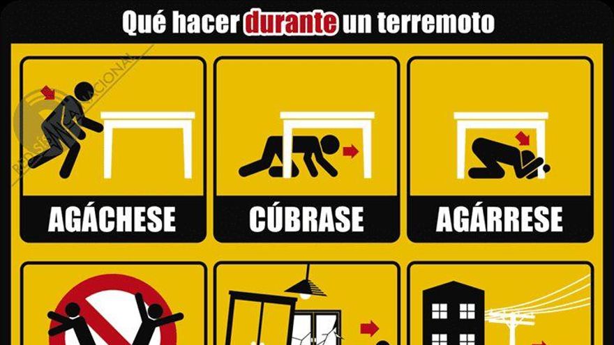 "Agáchese, cúbrase, cálmese": qué hacer antes y durante un terremoto, según el IGN