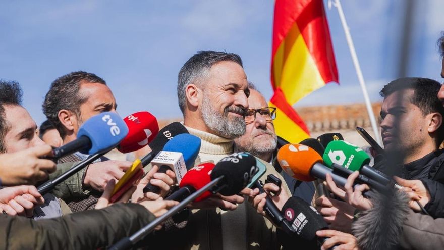 El presidente de Vox, Santiago Abascal, ha visitado la localidad burgalesa de Lerma.