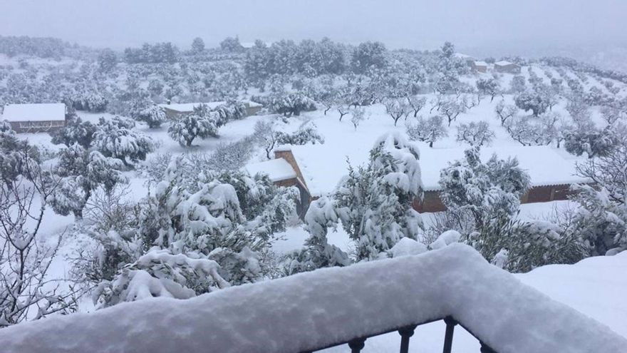 El municipio de Horta de Sant Joan (Tarragona) tras las nevadas del temporal 'Filomena'