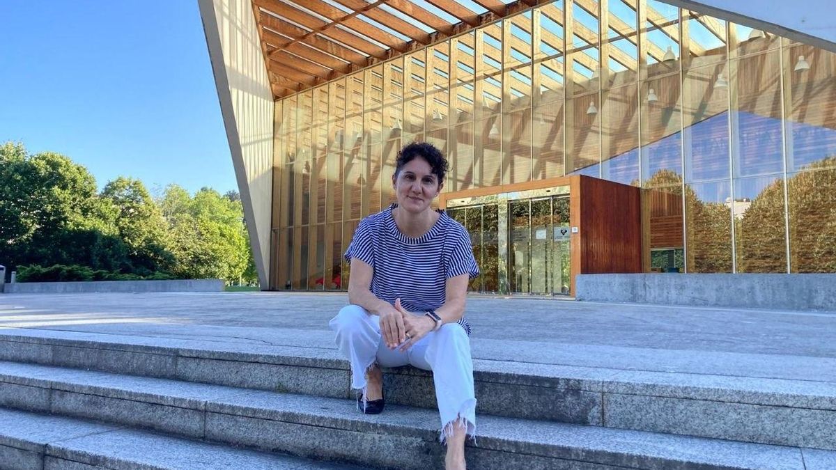 La profesora e investigadora de Ciencia Política de la EHU, Ainhoa Novo-Arbona en la facultad de Donostia