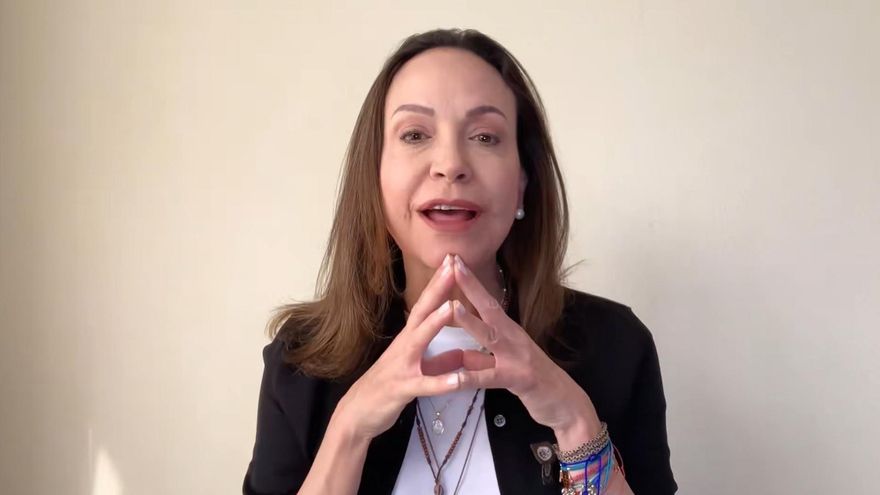 Captura de un video difundido por María Corina Machado este lunes. EFE/ @MariaCorinaYA
