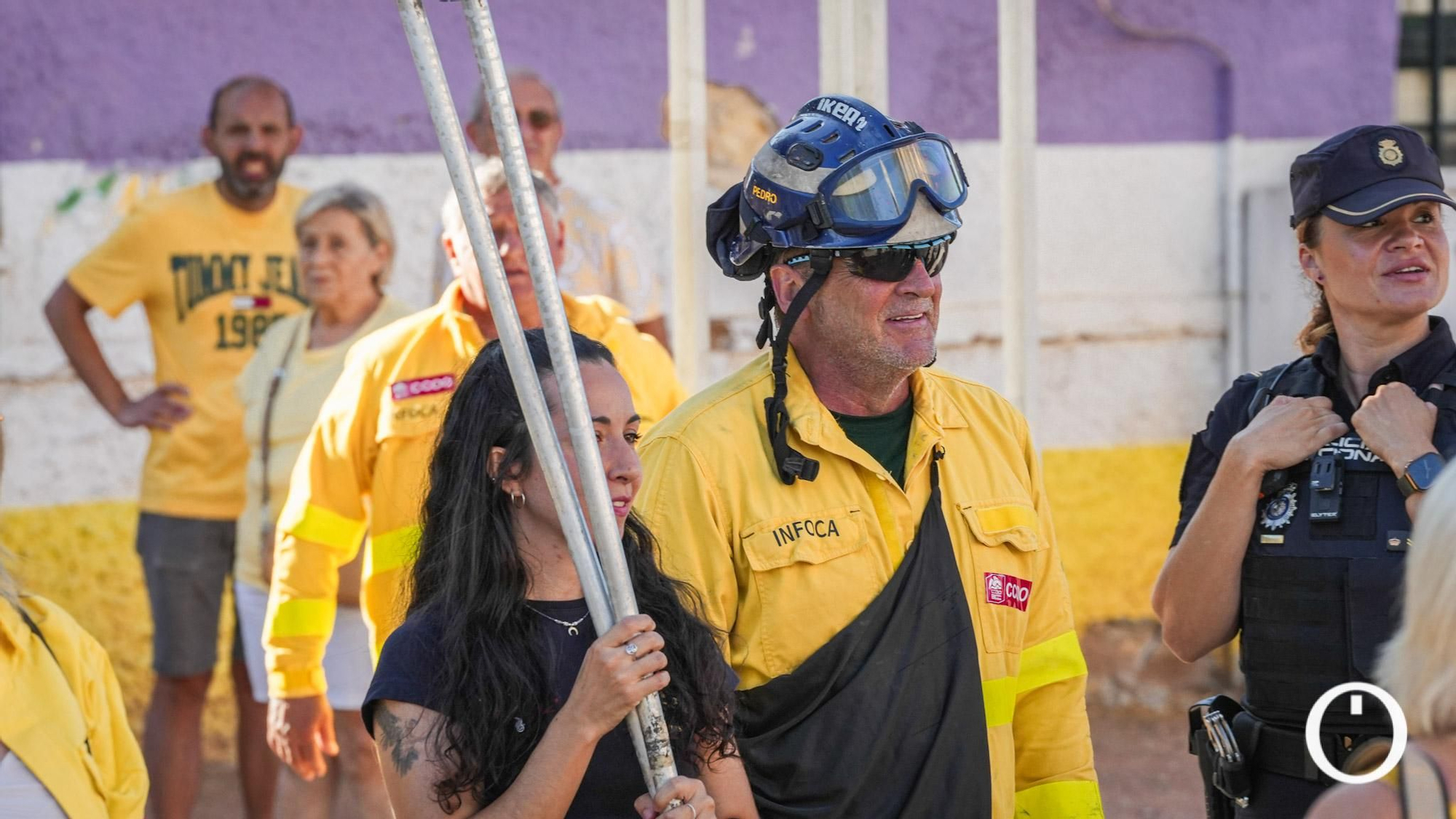 Marcha amarilla de bomberos forestales