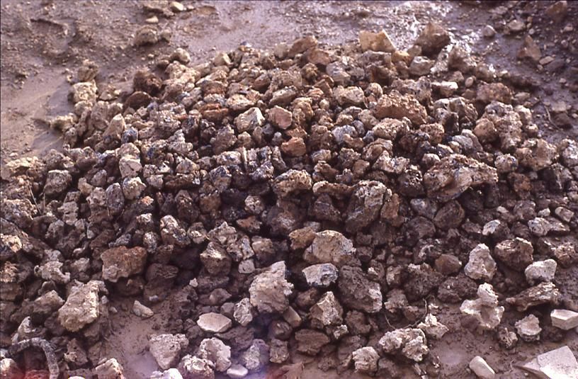 Escorias de fundición en el sector B