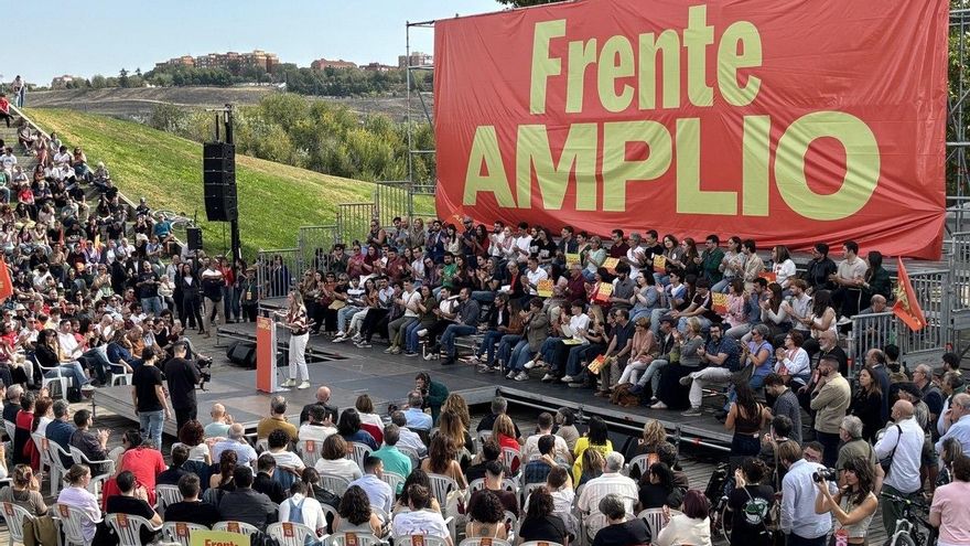 Verónica Martínez, en el mitin del Frente Amplio.